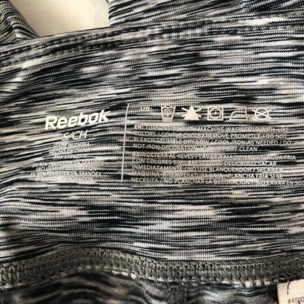 Reebok Womens Athletic Leggings Size Small Space Dye Gray Yoga Running Mid Rise - Picture 6 of 6